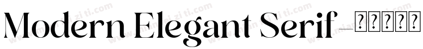 Modern Elegant Serif字体转换